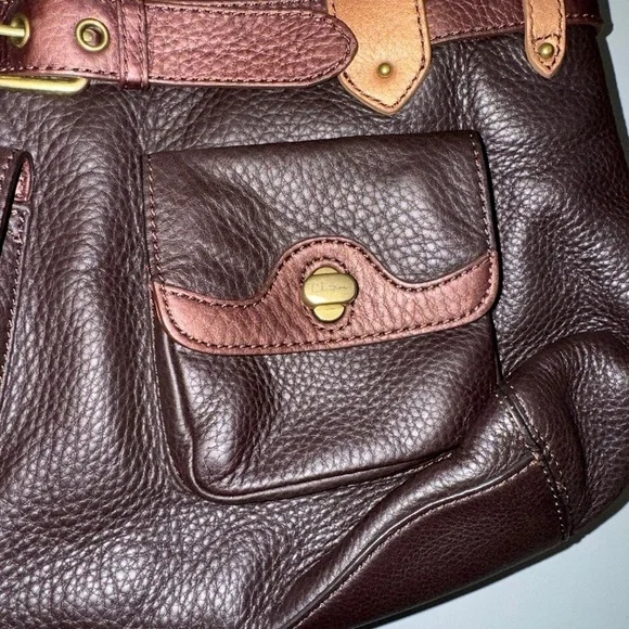 EUC Cole Haan Pebble Leather Hobo Purse Bag Brown Copper - Picture 5 of 11